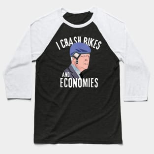 I Crash Bikes and Economies Joe Biden Falling off Bike Baseball T-Shirt